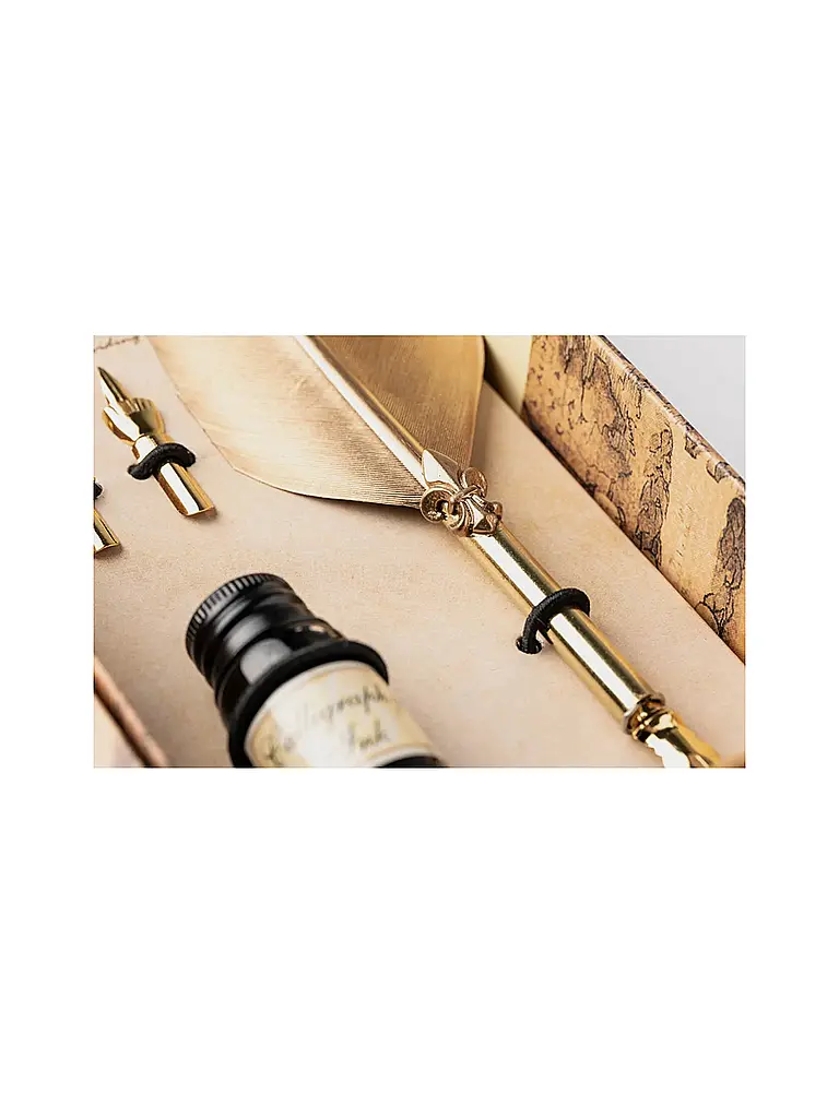 DALLAITI | Juego de escritura con pluma dorada grande Gold |