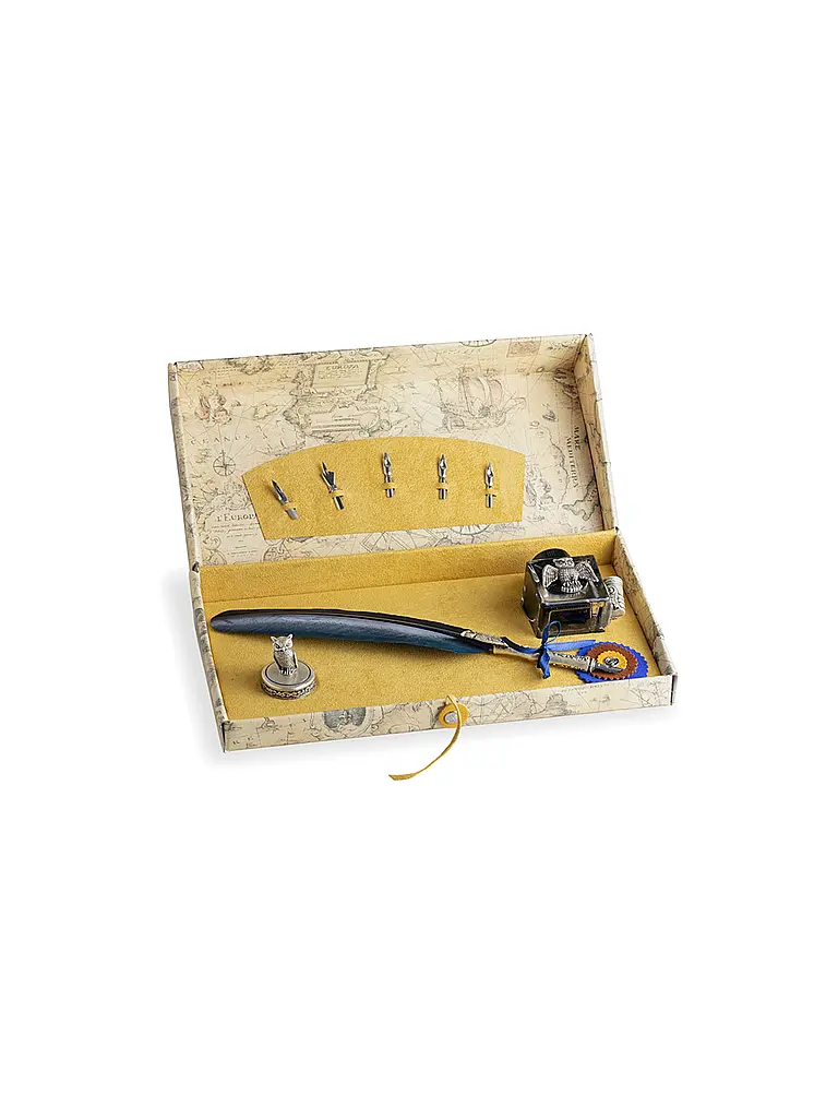 DALLAITI | Juego de escritura con pluma estilográfica dorada | Oro