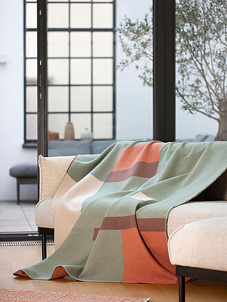 DAVID FUSSENEGGER | Manta - Plaid LUCA Squares 140x200cm Verde
