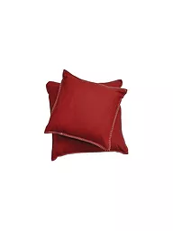 DAVID FUSSENEGGER | Funda de almohada "Sylt" 40x40cm (Antracita) | Rojo