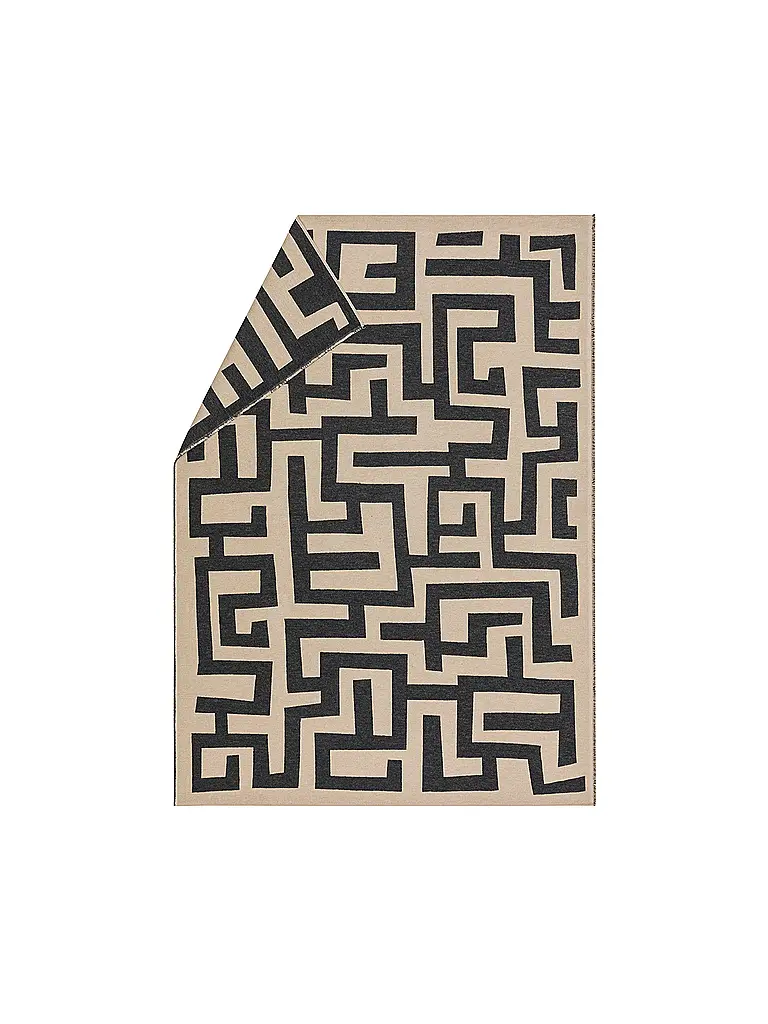 DAVID FUSSENEGGER | Manta - Plaid LUCA 140x200cm Labyrinth Natur | Beige