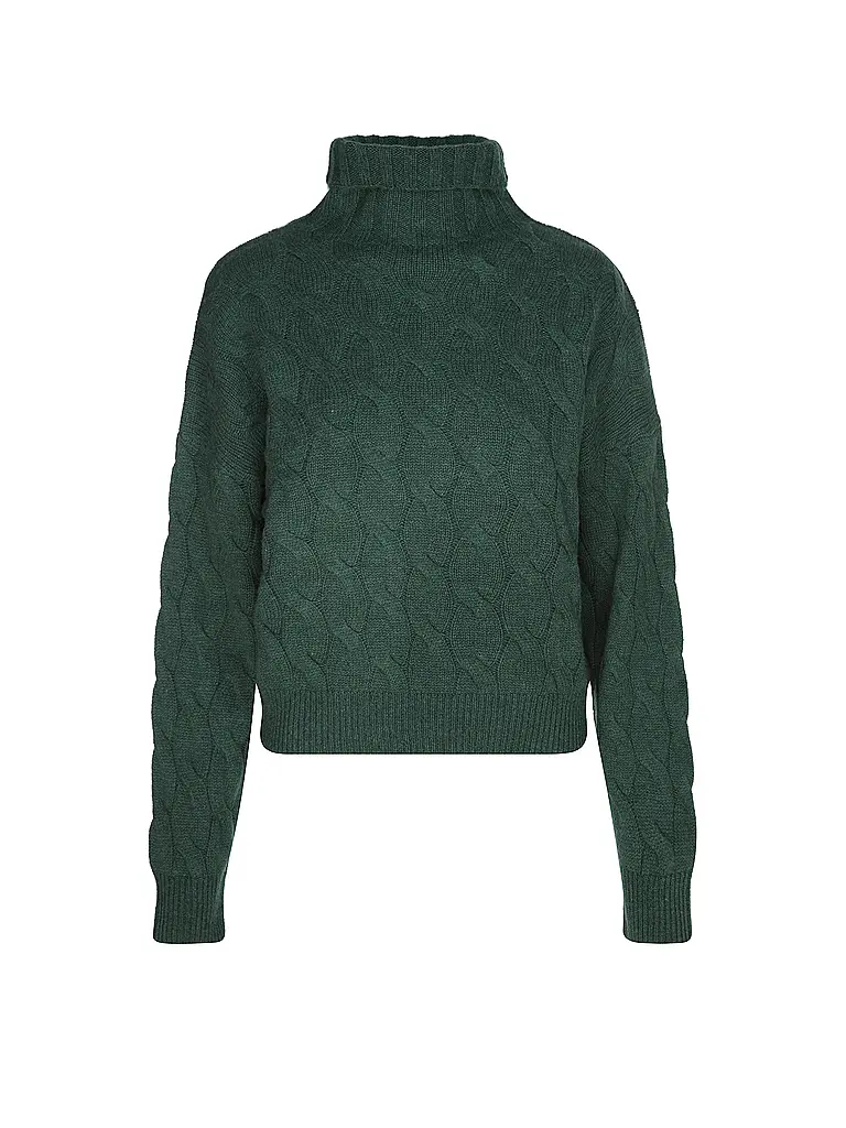 DAVIDA | Jersey de cachemira CHUNKY CABLE | Verde