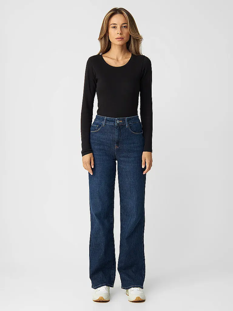 DAWN DENIM | Jeans de corte acampanado DEW CLASSIC | Azul oscuro