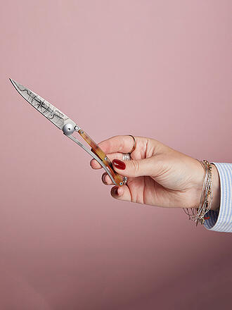 DEEJO | Navaja de bolsillo con aspecto de carey brillante TERRA INCGNITA 37G