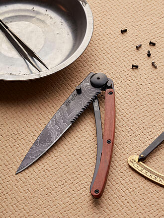 DEEJO | Navaja de bolsillo madera de coral negro TOPOGRAFÍA 37G