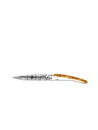 DEEJO | Navaja de bolsillo con aspecto de carey brillante TERRA INCGNITA 37G | Plata