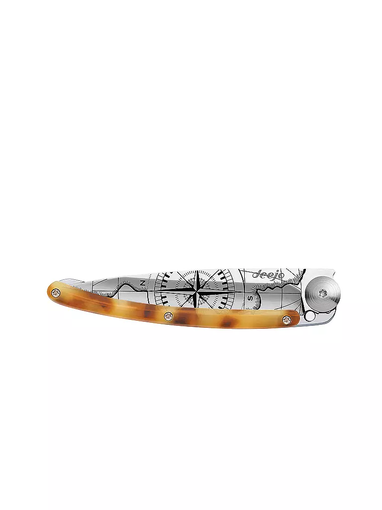 DEEJO | Navaja de bolsillo con aspecto de carey brillante TERRA INCGNITA 37G | 