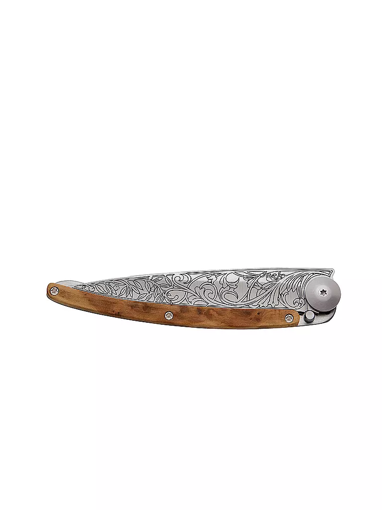 DEEJO | Navaja de bolsillo enebro titanio ART NOUVEAU 37G | Plata