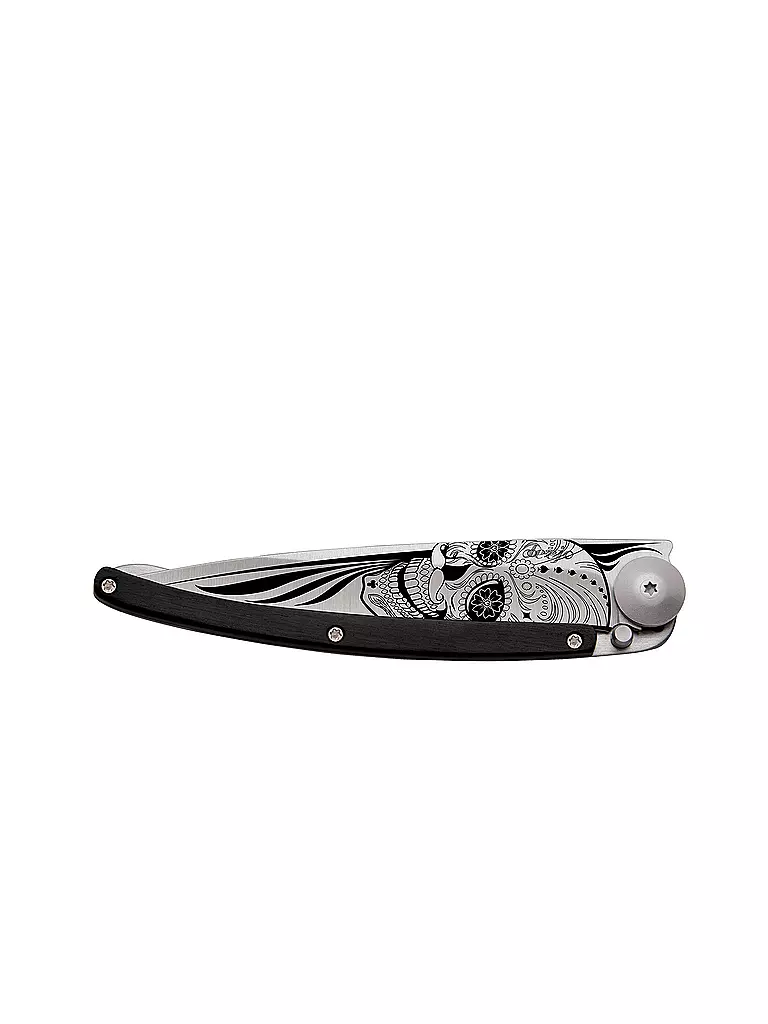 DEEJO | Navaja de bolsillo enebro titanio LATINO SKULL 37G | 
