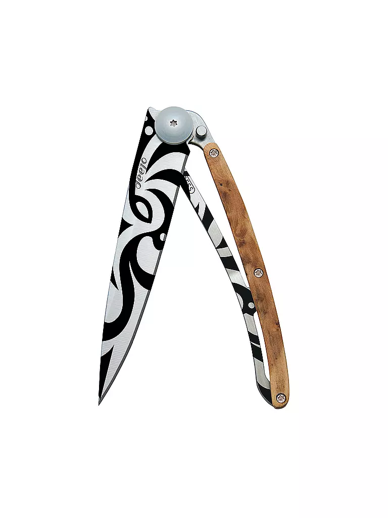 DEEJO | Navaja de bolsillo enebro titanio TRIBAL 37G | 