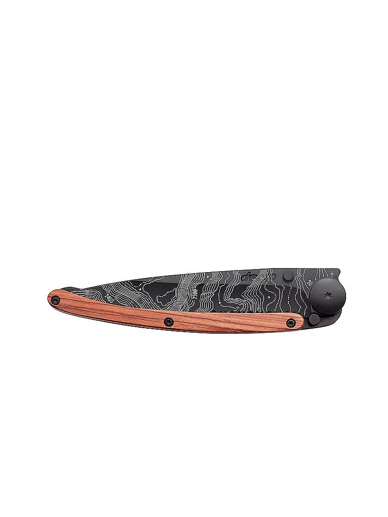 DEEJO | Navaja de bolsillo madera de coral negro TOPOGRAFÍA 37G | 