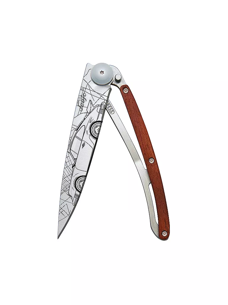 DEEJO | Navaja de bolsillo madera de coral titanio YOUNGTIMER 37G | 