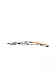 DEEJO | Navaja de bolsillo Olivenholz Titan TERRA INCOGNITA 37G | Plata