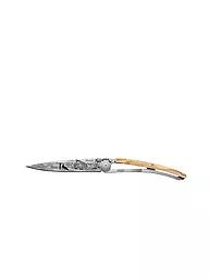 DEEJO | Navaja de bolsillo Olivenholz Titan TERRA INCOGNITA 37G | Plata