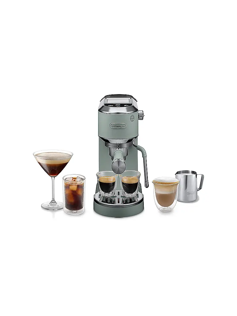DELONGHI | Máquina de café espresso con portafiltro ESPRESSO DEDICA DUO Verde | Verde claro