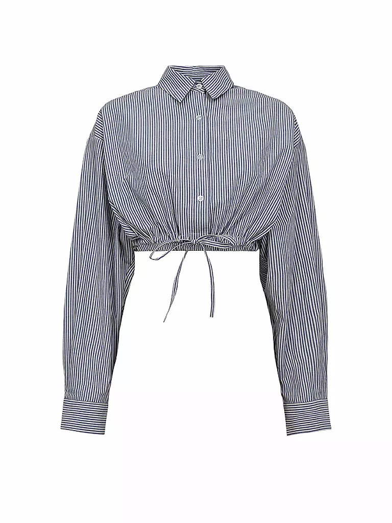 DESIGNERS REMIX | Bluse Cropped Fit HARRIET | Azul claro