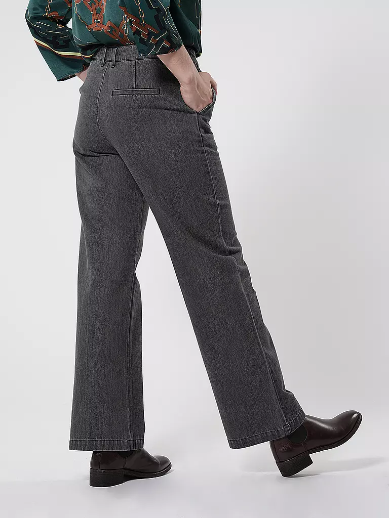 DESIGNERS REMIX | Jeans Wide Leg MILES SUIT | Negro