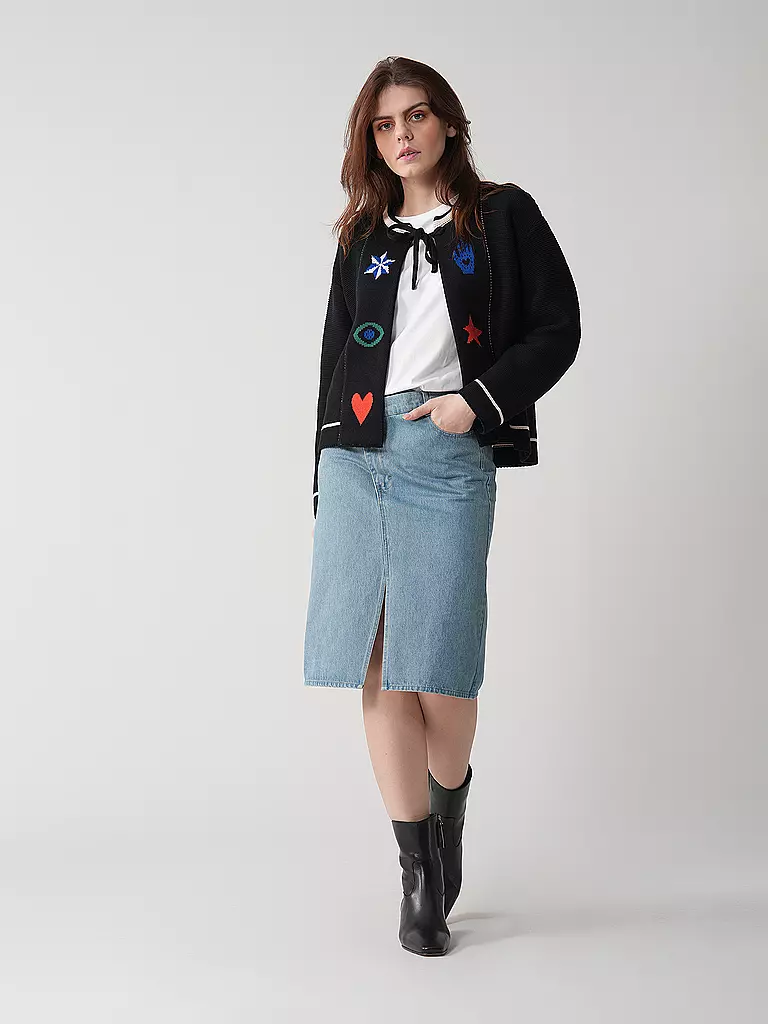 DESIGNERS REMIX | Jeansrock Midi MILES | Azul