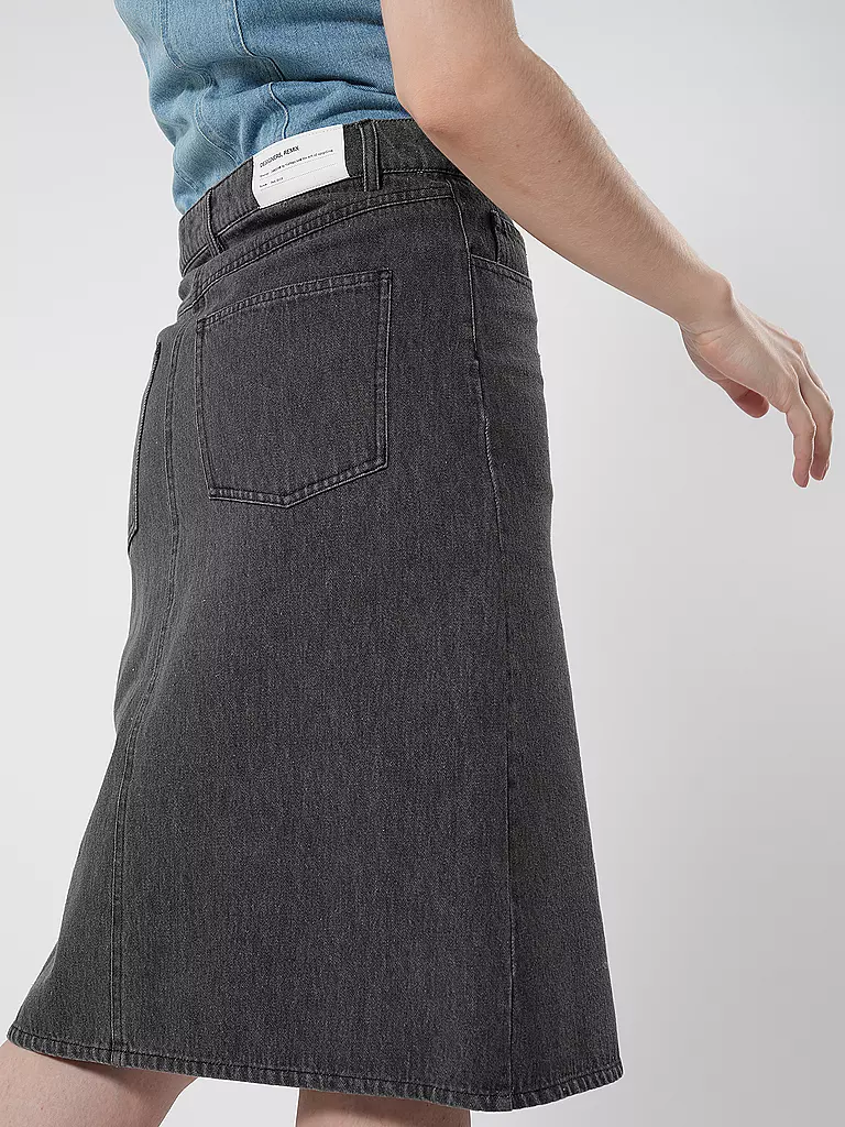 DESIGNERS REMIX | Jeansrock Midi MILES | Negro