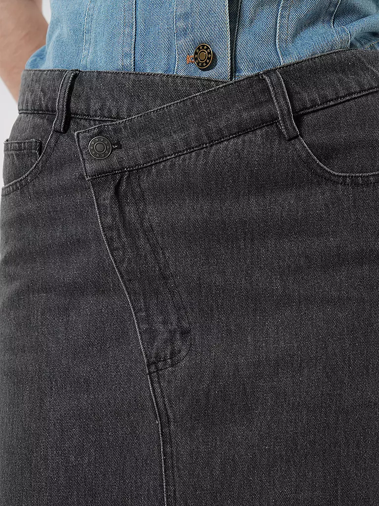 DESIGNERS REMIX | Jeansrock Midi MILES | Negro