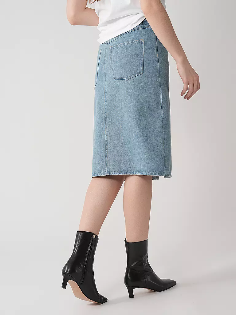 DESIGNERS REMIX | Jeansrock Midi MILES | Azul