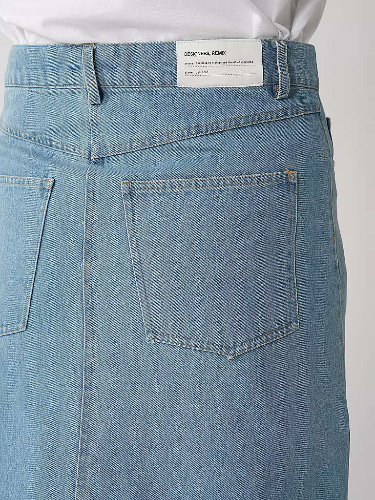 DESIGNERS REMIX | Jeansrock Midi MILES | Azul