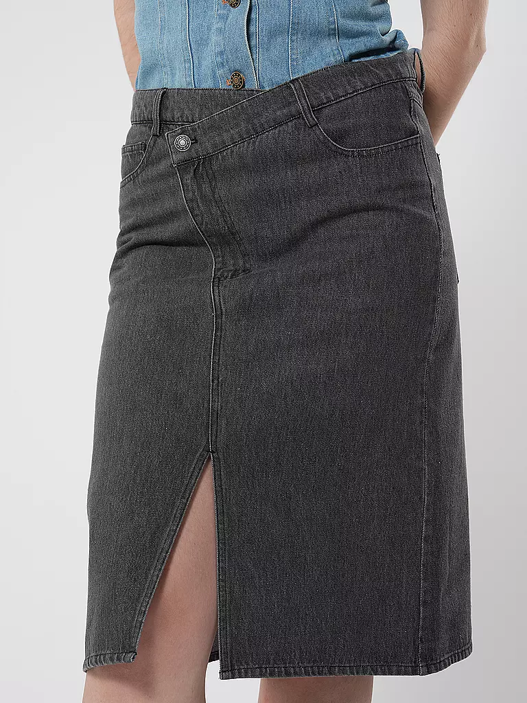 DESIGNERS REMIX | Jeansrock Midi MILES | Negro