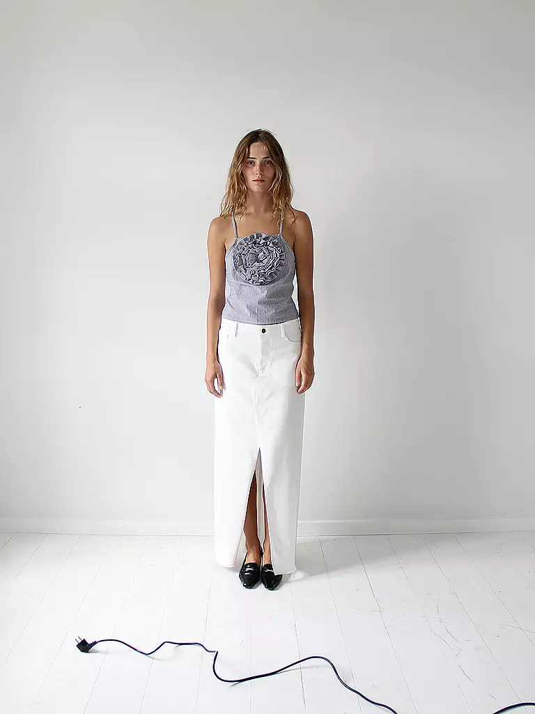DESIGNERS REMIX | Top Cropped Fit HARRIET | Azul claro