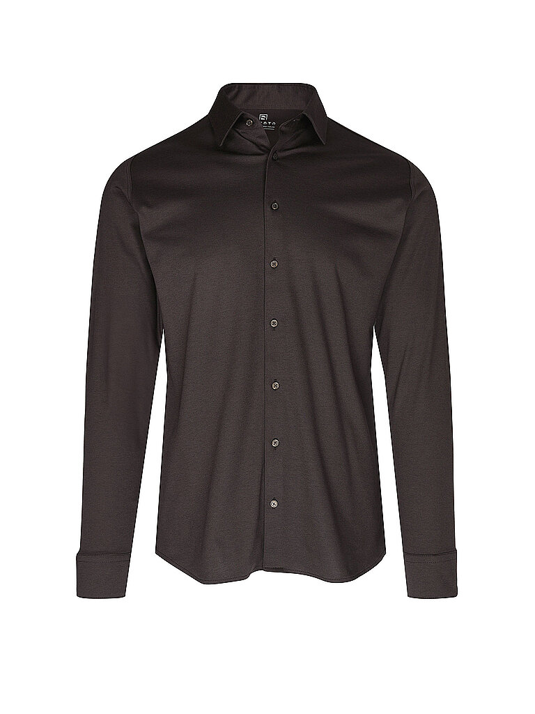Desoto Jerseyhemd Slim Fit marrón