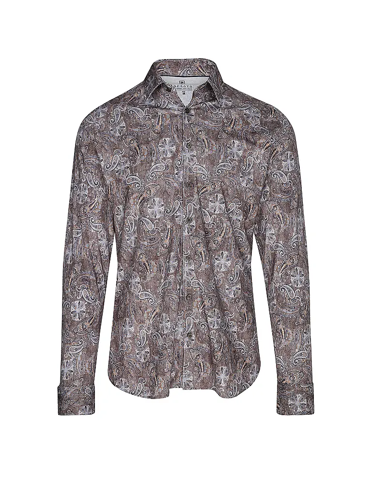 DESOTO | Camisa de jersey de corte entallado | Marrón