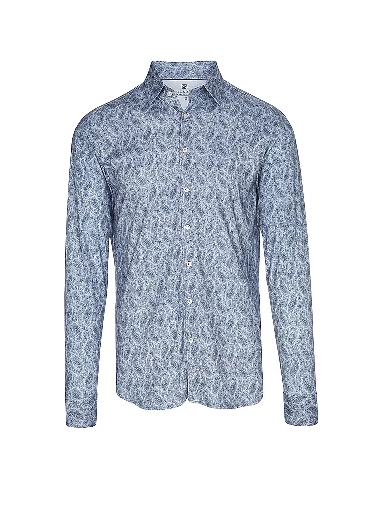 DESOTO | Camisa de jersey Slim Fit | Azul oscuro