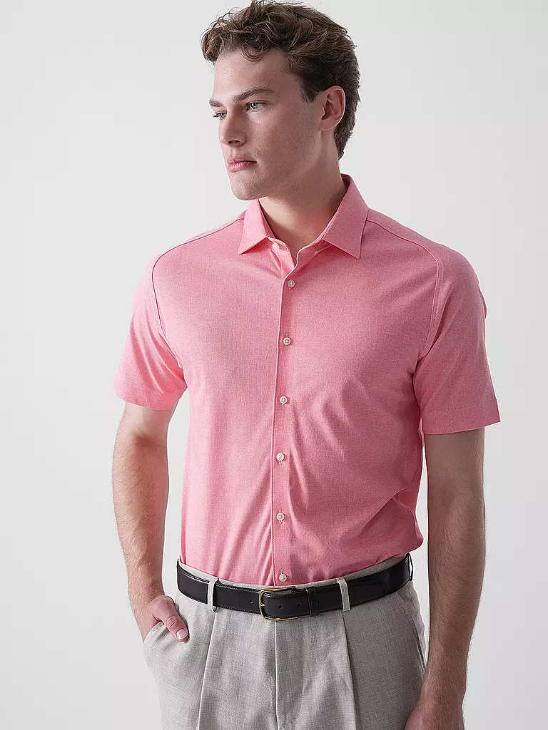 DESOTO | Camisa de jersey Slim Fit | Naranja