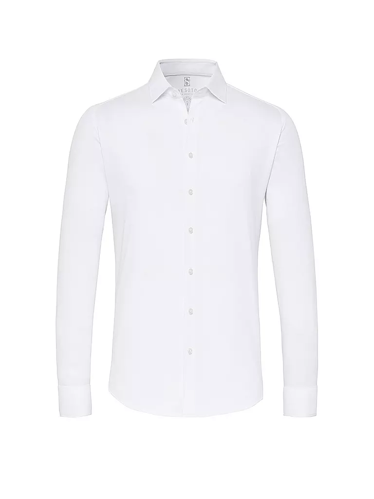 DESOTO | Camisa de punto de corte entallado | Blanco