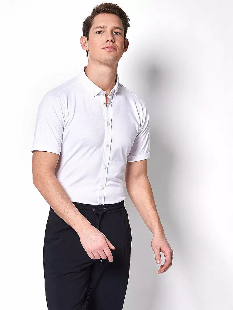 DESOTO | Camisa de punto de jersey | Blanco