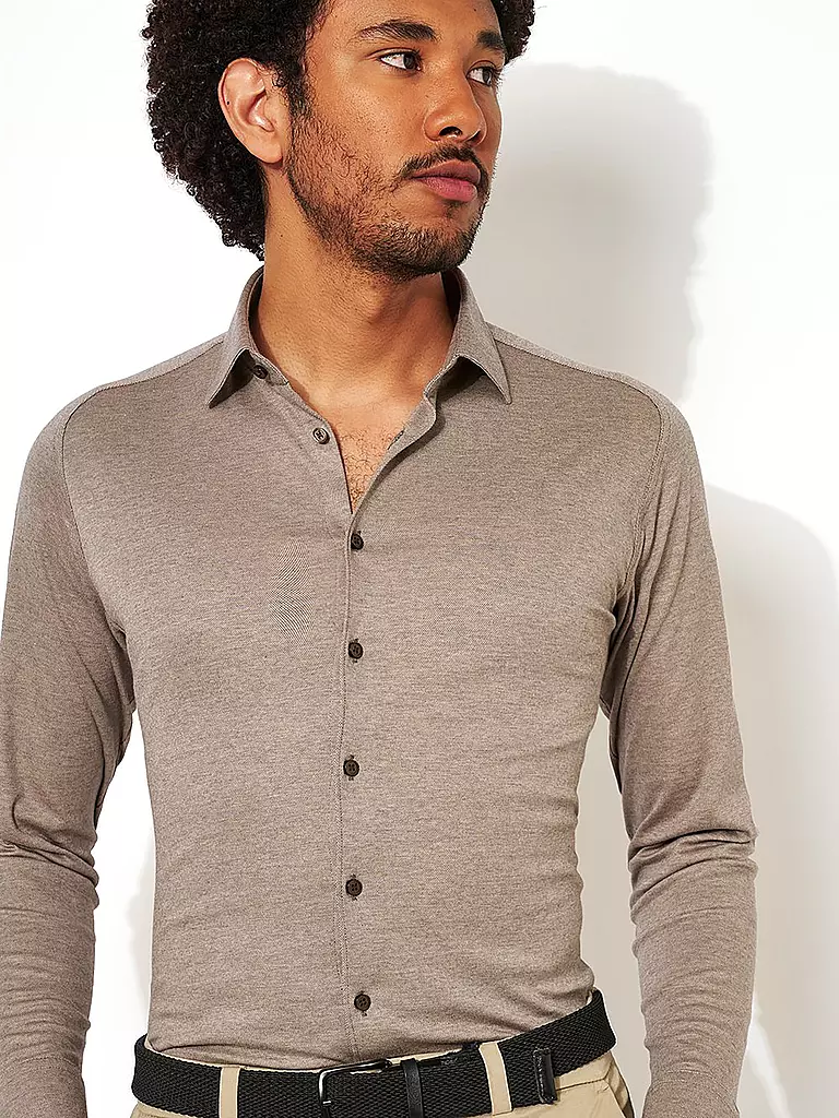 DESOTO | Camisa de punto de jersey | Beige