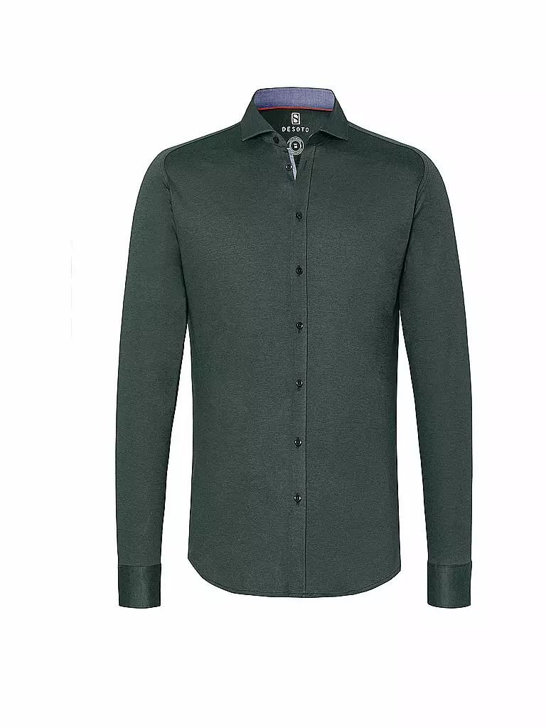 DESOTO | Jerseyhemd Slim Fit | Verde oscuro