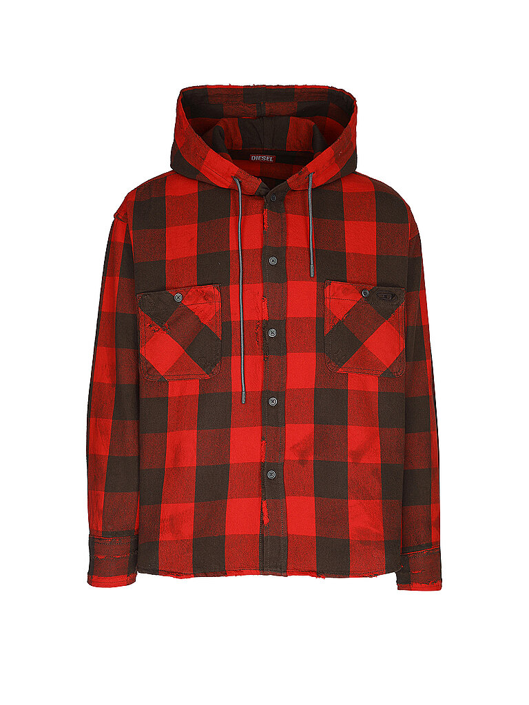 Diesel Overshirt S-DRUM rojo