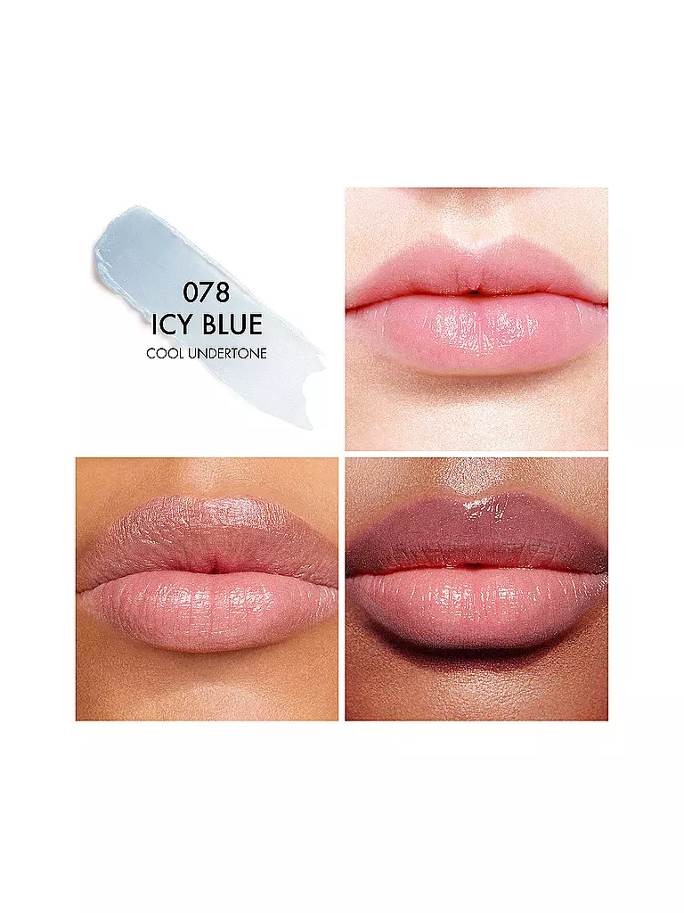 DIOR | Dior Addict Lip Glow Bálsamo labial hidratante 48 horas (078 Icy Blue) | Azul claro