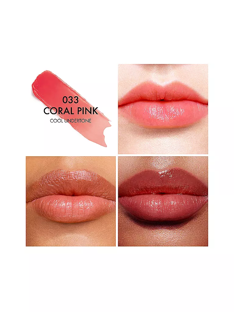 DIOR | Dior Addict Lip Glow Bálsamo labial hidratante de 48 horas (033 Coral Pink) | Rojo