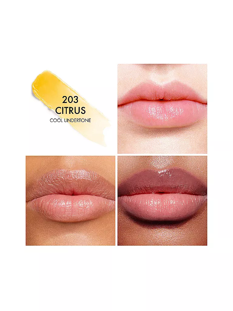 DIOR | Dior Addict Lip Glow Bálsamo labial hidratante de 48 horas (203 Citrus) | Amarillo