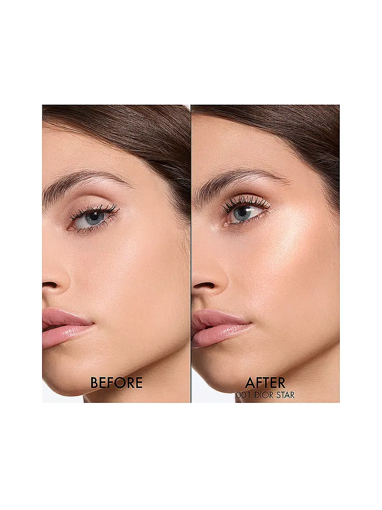 DIOR | Dior Forever Glow Luminizer Edición Limitada Iluminador de Larga Duración - Ácido Hialurónico (001 Dior Star) | Transparente