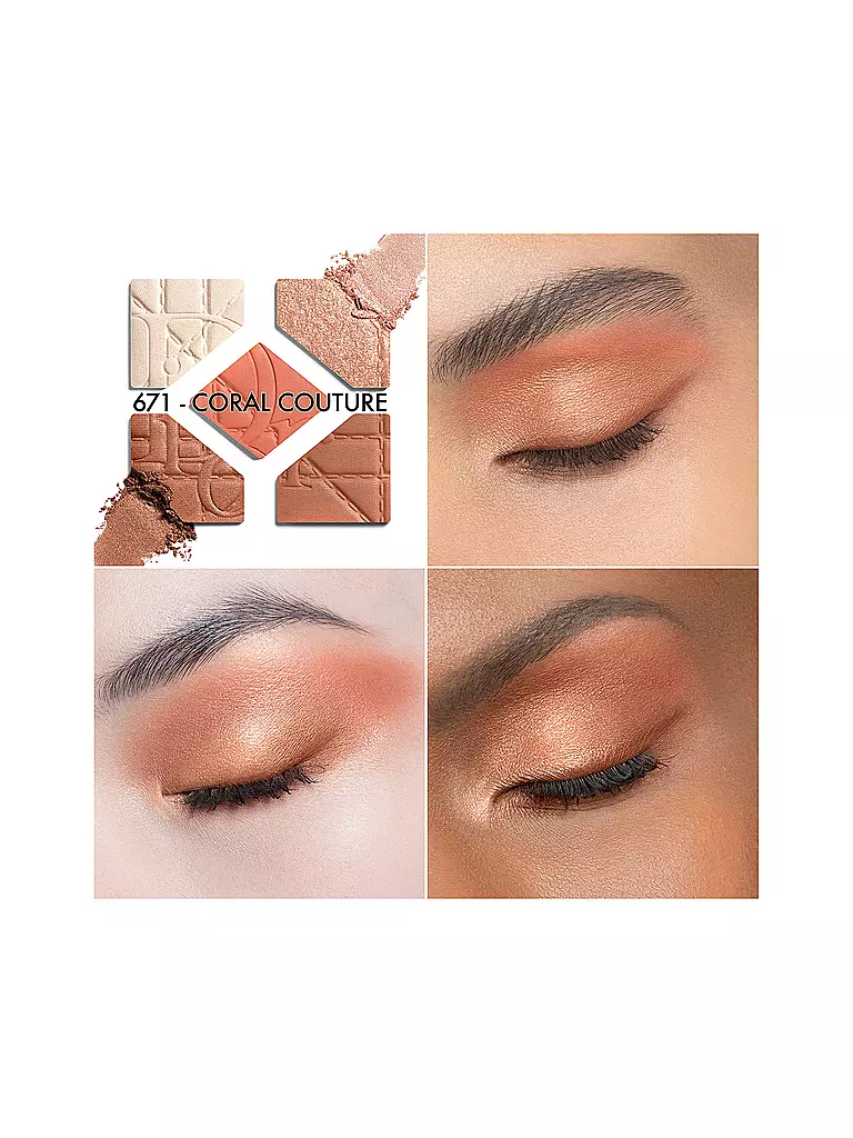 DIOR | Diorshow 5 Couleurs Cannage Edición Limitada (671 Coral Couture) | Coral