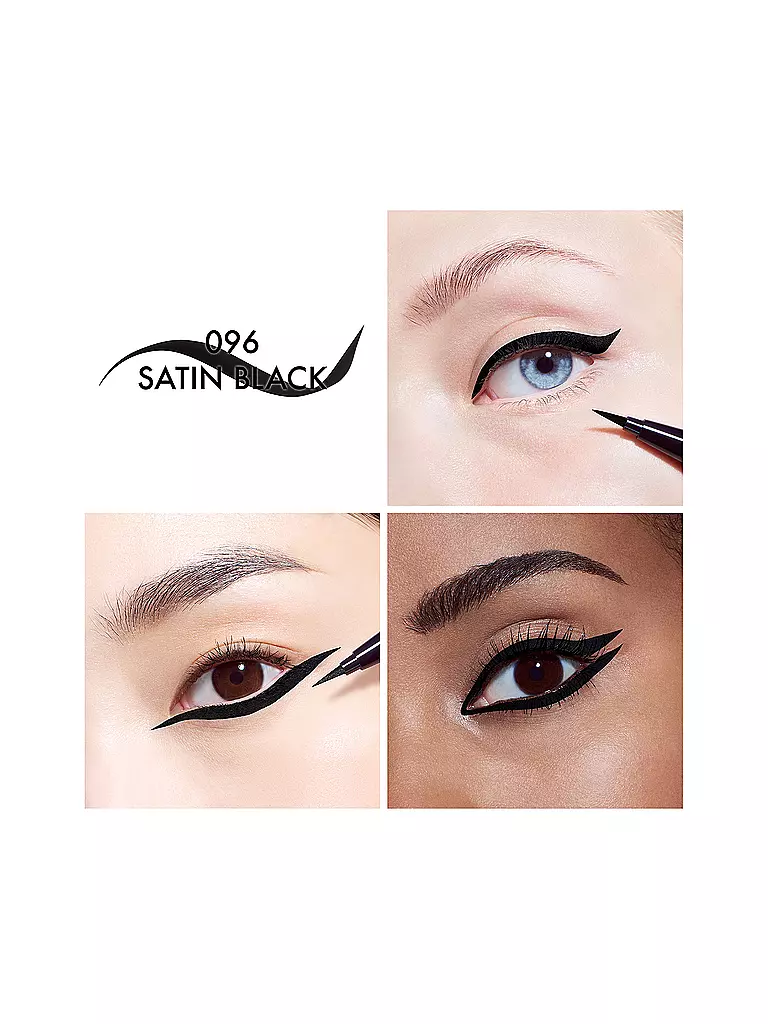 DIOR | Diorshow Liquid Liner Eyeliner de punta de fieltro ultrapreciso (096 Satin Black) | Negro