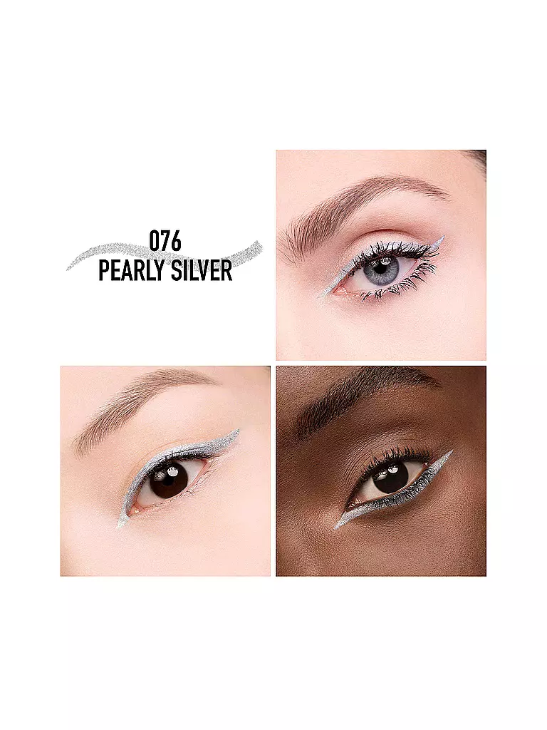 DIOR | Diorshow Stylo Eyeliner Resistente al Agua (076 Pearly Silver) | Plata