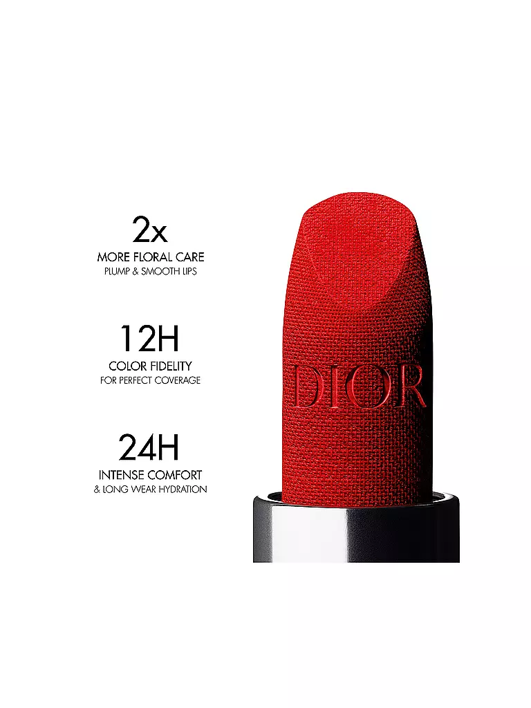 DIOR | Lápiz labial - Rouge Dior Satin Lipstick (028 Actrice) | Coral