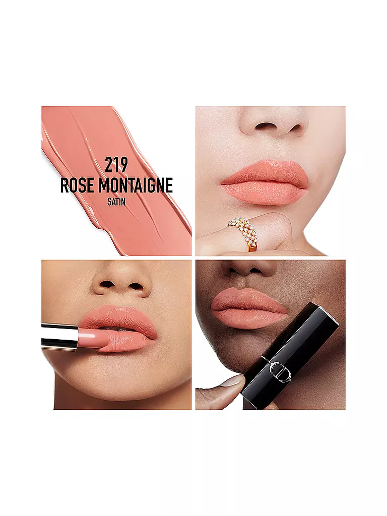 DIOR | Lápiz labial - Rouge Dior Satin Lipstick (219 Rose Montaigne) | Marrón claro