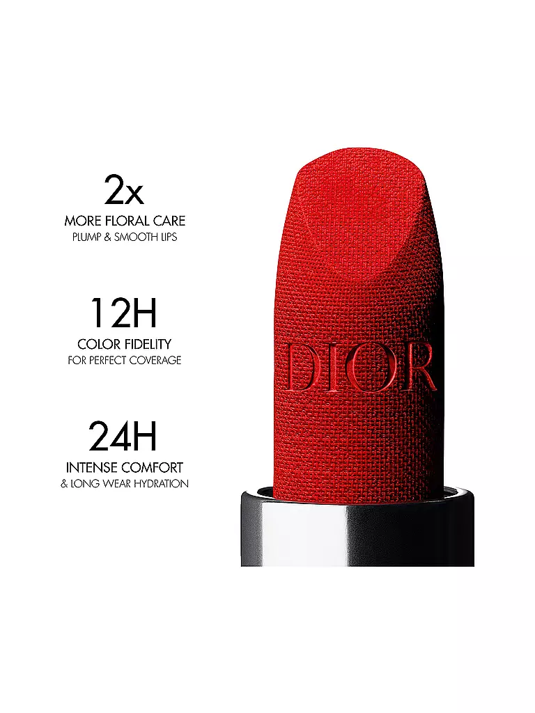 DIOR | Lápiz labial - Rouge Dior Satin Lipstick (520 Feel Good) | Rojo