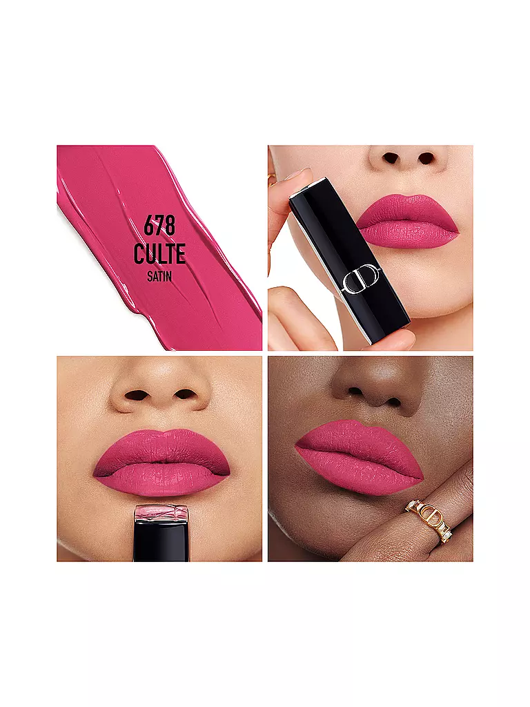 DIOR | Lápiz labial - Rouge Dior Satin Lipstick (678 Culte) | Fucsia