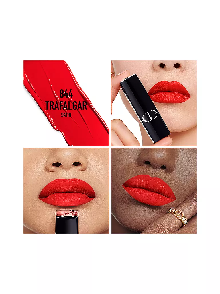 DIOR | Lápiz labial - Rouge Dior Satin Lipstick (844 Trafalgar) | Rojo