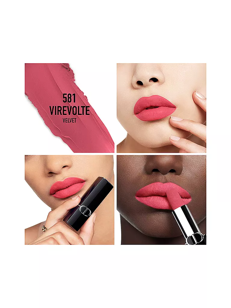 DIOR | Lápiz labial - Rouge Dior Velvet Lipstick (581 Virevolte) | Baya